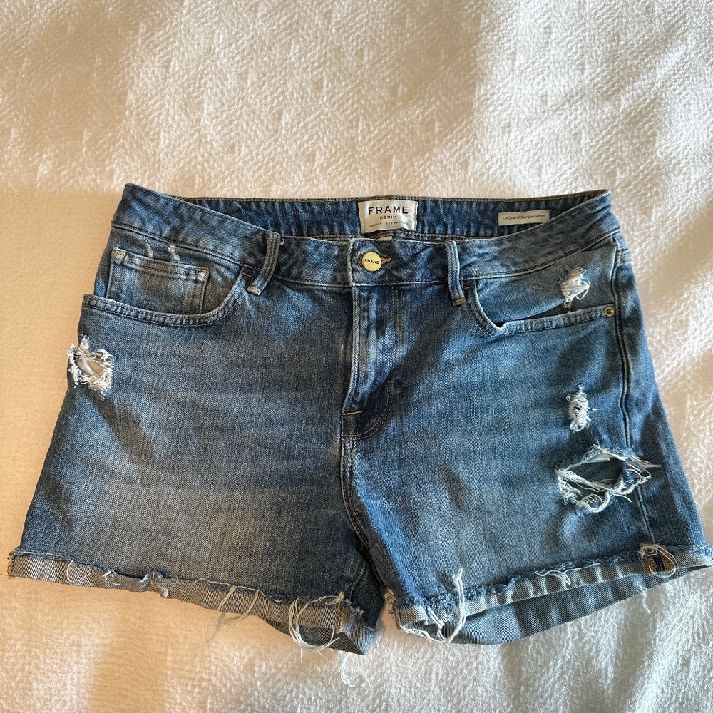 Frame denim Le Grand Garçon short